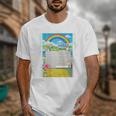 Frutiger Aero Aesthetic Rainbow Glitch Art Premium Tri-Blend Unisex T-Shirt