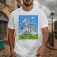Frutiger Aero Aesthetic Tech Cherry Blossom Fishes Bubbles Raglan Baseball Tee Unisex T-Shirt Frutiger Aero Aesthetic Tech Cherry Blossom Fishes Bubbles Raglan Baseball Tee Unisex T-Shirt