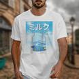 Frutiger Aero Aesthetic Tech Kawaii Milk Underwater Fishes Raglan Baseball Tee Unisex T-Shirt Frutiger Aero Aesthetic Tech Kawaii Milk Underwater Fishes Raglan Baseball Tee Unisex T-Shirt