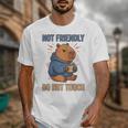 Grouchy Capybara Not Friendly Do Not Touch Introvert Premium Tri-Blend Unisex T-Shirt