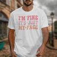 I'm Fine It's Just My Face Resting Face Mood Introvert Premium Unisex T-Shirt