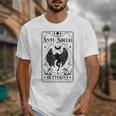 Introvert Apparel Emporium Mothman Tarot Card Antisocial Butterfly Cryptozoologist -Adults Grey Unisex T-Shirt Introvert Apparel Emporium Mothman Tarot Card Antisocial Butterfly Cryptozoologist -Adults Grey Unisex T-Shirt