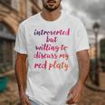 Introverted Willing To Discuss Red Platy Introvert Unisex T-Shirt Introverted Willing To Discuss Red Platy Introvert Unisex T-Shirt