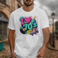 I Love The 70s Retro Cassette Roller Vinyl Disco Nostalgia Premium Tri-Blend Unisex T-Shirt
