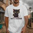 Not A Hugger Tee Angry Cat Sarcastic Cute Introvert Unisex T-Shirt Not A Hugger Tee Angry Cat Sarcastic Cute Introvert Unisex T-Shirt