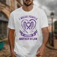 Purple In Memory Of My Brother In Law Alzheimers Awareness Unisex T-Shirt