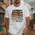 Read Blue Liberty Books July 4th Independence Unisex T-Shirt