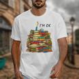 Reading Books Librarian Reader Nerd I'm Ok Teacher School Unisex T-Shirt