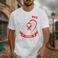 Red In Memory Of Grandma Heart Disease Awareness Month Raglan Baseball Tee Unisex T-Shirt Red In Memory Of Grandma Heart Disease Awareness Month Raglan Baseball Tee Unisex T-Shirt