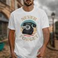 Retro Phone Never Forget Nostalgia Vintage Raglan Baseball Tee Unisex T-Shirt