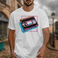 Retro VHS Vaporwave Video Cassette Nostalgia Geek Chic Premium Tri-Blend Unisex T-Shirt