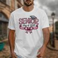Senior Class Of 2027 Coquette Pink Bow Graduation 2027 Women Unisex T-Shirt