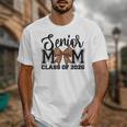 Senior Mom Class Of 2026 Graduation Leopard Coquette Bow Unisex T-Shirt