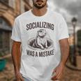 Socializing Was a Mistake Prairie Dog Introverts Humor Unisex T-Shirt Socializing Was a Mistake Prairie Dog Introverts Humor Unisex T-Shirt