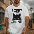 Sorry I Can't Go I'm An Indoor Cat Introvert Cats Unisex T-Shirt