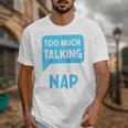 Too Much Talking I Need A Nap For Introverts Raglan Baseball Tee Unisex T-Shirt