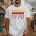 Vintage 1970 Retro Style 70's Born Nostalgia Vibes Birthday Premium Tri-Blend Unisex T-Shirt