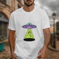 I Wanna Go Home Introvert UFO UAP Flying Saucer Trippy Alien Unisex T-Shirt