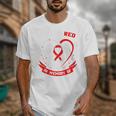 I Wear Red In Memory Of Friend Heart Disease Awareness Month Premium Unisex T-Shirt I Wear Red In Memory Of Friend Heart Disease Awareness Month Premium Unisex T-Shirt