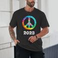 2023 Graduation Class Year Tie Dye Peace Sign Graduate Shirt Unisex T-Shirt