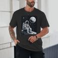 Aesthetic Spaceman Astronaut On The Moon Space Introvert Unisex T-Shirt Aesthetic Spaceman Astronaut On The Moon Space Introvert Unisex T-Shirt