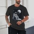 Aesthetic Spaceman Astronaut On The Moon Space Introvert Unisex T-Shirt