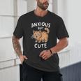 Anxious But Cute Anxiety Meme Cat Lover Introvert For Men Women Unisex T-Shirt Anxious But Cute Anxiety Meme Cat Lover Introvert For Men Women Unisex T-Shirt