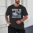 Born To Nap Forced To Exist Lazy Skeleton Couch Introverts Unisex T-Shirt