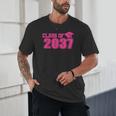 Class Of 2037 Pink Girls Growing Up School Memory Graduation Unisex T-Shirt