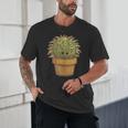 Cute Golden Barrel Cactus Introvert Distressed Unisex T-Shirt Cute Golden Barrel Cactus Introvert Distressed Unisex T-Shirt