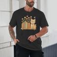 Cute Kawaii Cat Books Flowers Unisex T-Shirt Cute Kawaii Cat Books Flowers Unisex T-Shirt