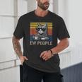 Ew People Introvert Cat Lover Crazy Vintage Cat Lady Unisex T-Shirt