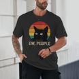 Ew People Introvert Cat Lover Cat Lady Vintage Unisex T-Shirt