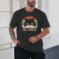 Ew People Retro Cat Vintage Anti-Social Introvert Unisex T-Shirt