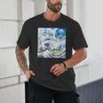 Frutiger Aero Aesthetic Tech Great Wave Of Kanagawa Fishes Unisex T-Shirt Frutiger Aero Aesthetic Tech Great Wave Of Kanagawa Fishes Unisex T-Shirt