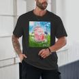 Frutiger Aero Aesthetic Tech Kawaii Strawberry Milk Fishes Unisex T-Shirt