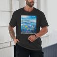 Frutiger Aero Aesthetic Tech Ocean Underwater Fishes Unisex T-Shirt Frutiger Aero Aesthetic Tech Ocean Underwater Fishes Unisex T-Shirt