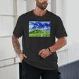 Frutiger Aero Dolphin Meadow Aesthetic Y2k 2000s Ironic Unisex T-Shirt