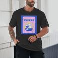 Fun Cute Introvert Cat Character With Wine Unisex T-Shirt