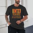 INTJ Architect Personality Introvert Sarcastic Orange Unisex T-Shirt INTJ Architect Personality Introvert Sarcastic Orange Unisex T-Shirt