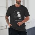 Introvert Cat With Coffee On Computer Antisocial Emo Goth Unisex T-Shirt Introvert Cat With Coffee On Computer Antisocial Emo Goth Unisex T-Shirt