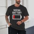 Introvert Low Social Battery Level Anti Social People Unisex T-Shirt