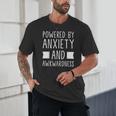 Introverts Social Anxiety Powered By Anxiety And Awkwardness Unisex T-Shirt
