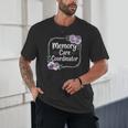 Memory Care Coordinator Purple Floral Pansies Unisex T-Shirt Memory Care Coordinator Purple Floral Pansies Unisex T-Shirt