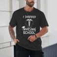 Nursing School Graduation Shirt I Survived RN Gift Unisex T-Shirt