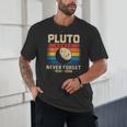 Pluto Never Forget Space Nostalgia Astronomy Humor Unisex T-Shirt