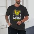 Proud Senior Mom Class Of 2026 Softball Graduation Heart Unisex T-Shirt