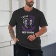 Purple In Memory Of My Great Grandma Alzheimers Back Graphic Unisex T-Shirt