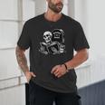 READING IN PEACE RIP Introvert Skeleton Read Book Meme Unisex T-Shirt READING IN PEACE RIP Introvert Skeleton Read Book Meme Unisex T-Shirt