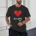 Retro Gamer 1 Life Pixel Heart – 8-Bit Gaming Nostalgia Unisex T-Shirt